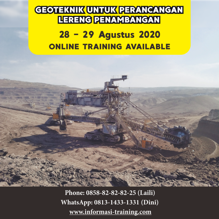 Geoteknik Untuk Perancangan Lereng Penambangan – AVAILABLE ONLINE